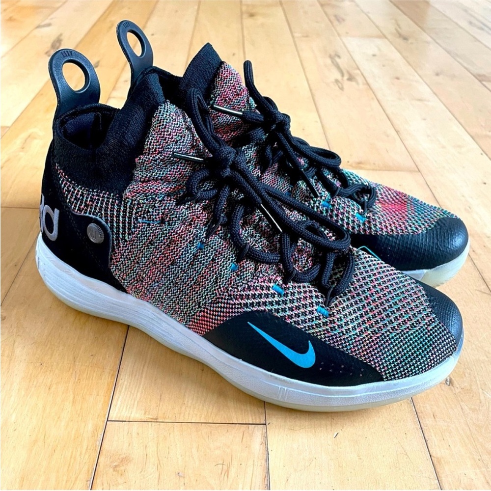 NIKE ZOOM KD 11 Basketball Shoes Black Multicolor Size 6.5Y Fits Women’s 6.5-7